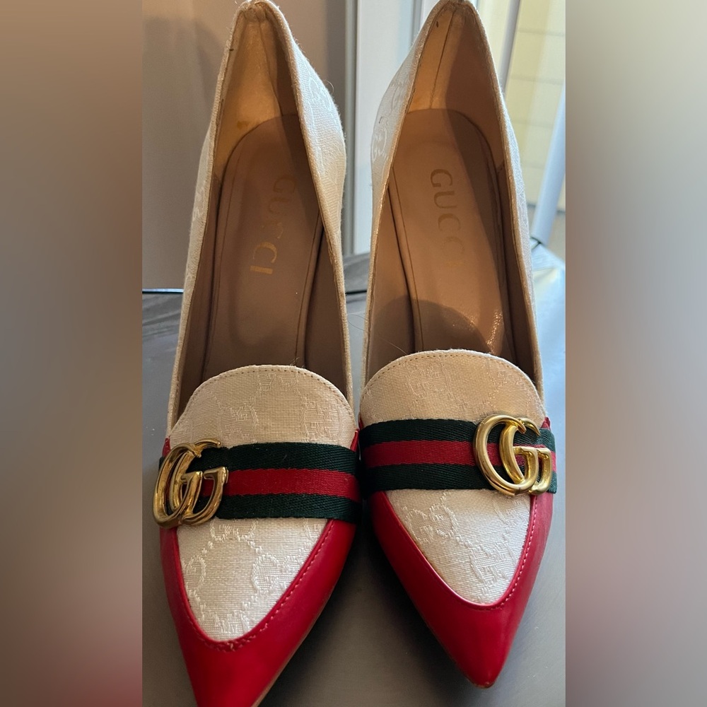 Classic Gucci White, Red & Green / US 8.5